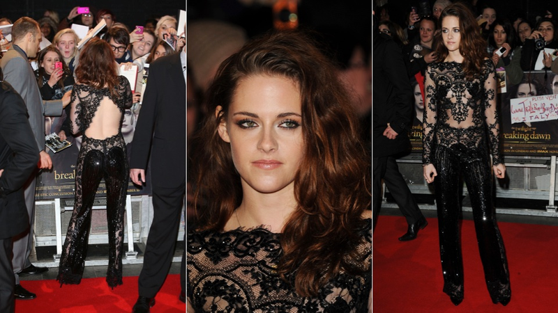 Illustration for article titled Kristen Stewart Dons Yet Another See-Through Ensemble at the Final Twilight's UK Premiere